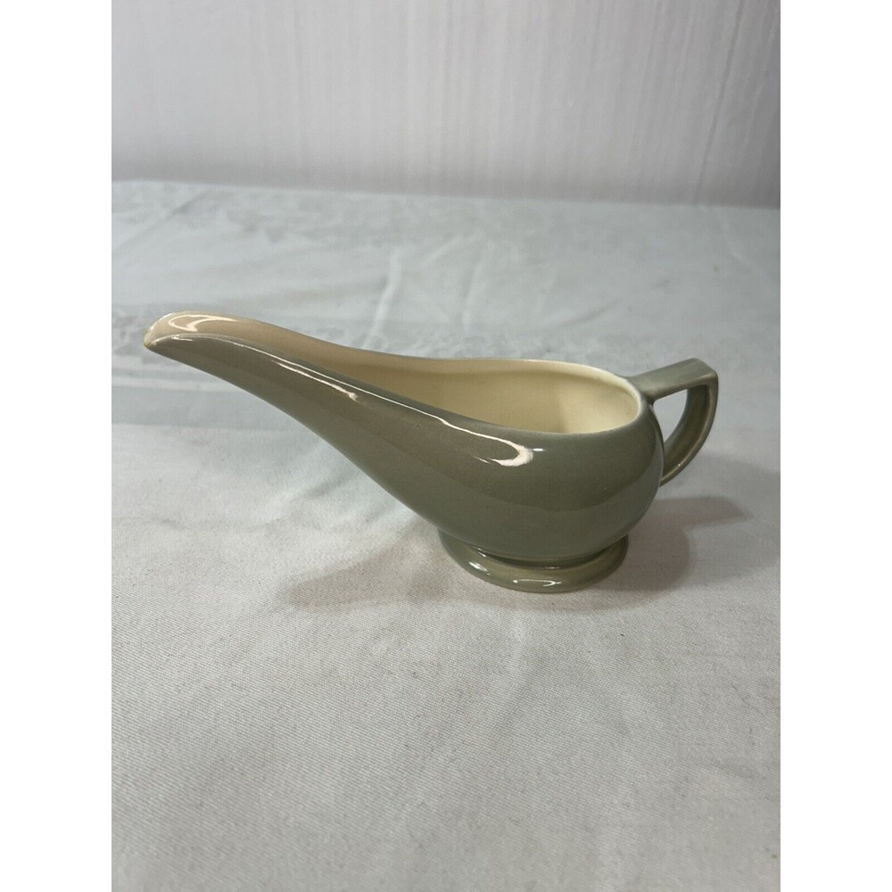 Red Wing Pottery Bronze Lotus Gravy Boat or Creamer Mid Century Modern MCM